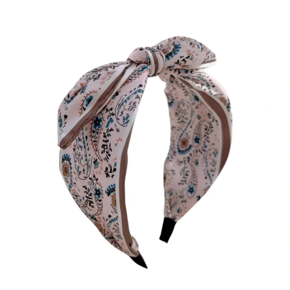 💖 3/$30 💖 Pink Paisley Print Bow Headband